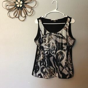 Peter Nygard sequin detail top size large